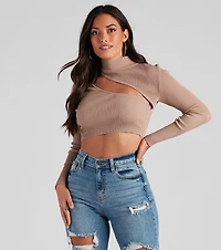 Bold Beauty Ribbed Cutout Crop Top
