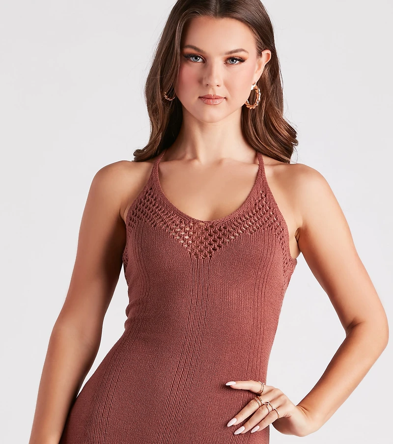 Beachy Vibes Maxi Sweater Dress