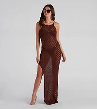 Sunshine Lover Crochet Maxi Coverup