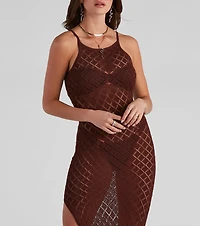 Sunshine Lover Crochet Maxi Coverup