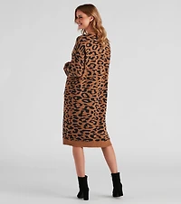Into the Wild Leopard Duster Cardigan