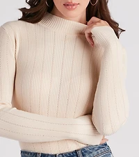 Coffee First Cable Knit Bodysuit
