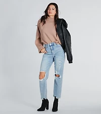 Only Cozy Vibes Turtleneck Cropped Sweater