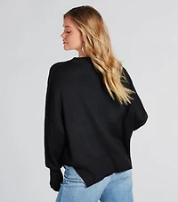 Good Vibes Oversized Pullover Sweater