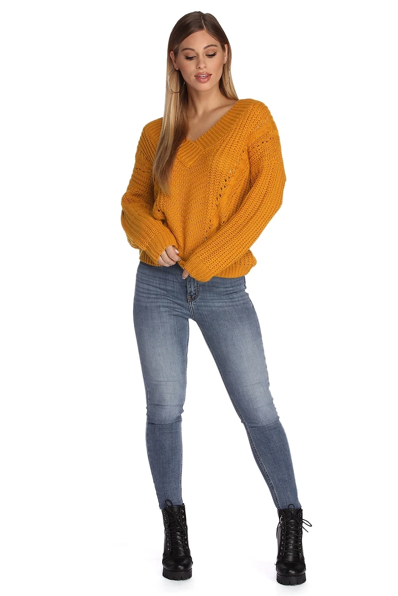 Cozy With A Side Of Knit Sweater
