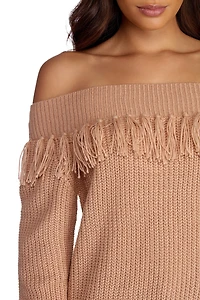 Tassel Detail Pullover Sweater
