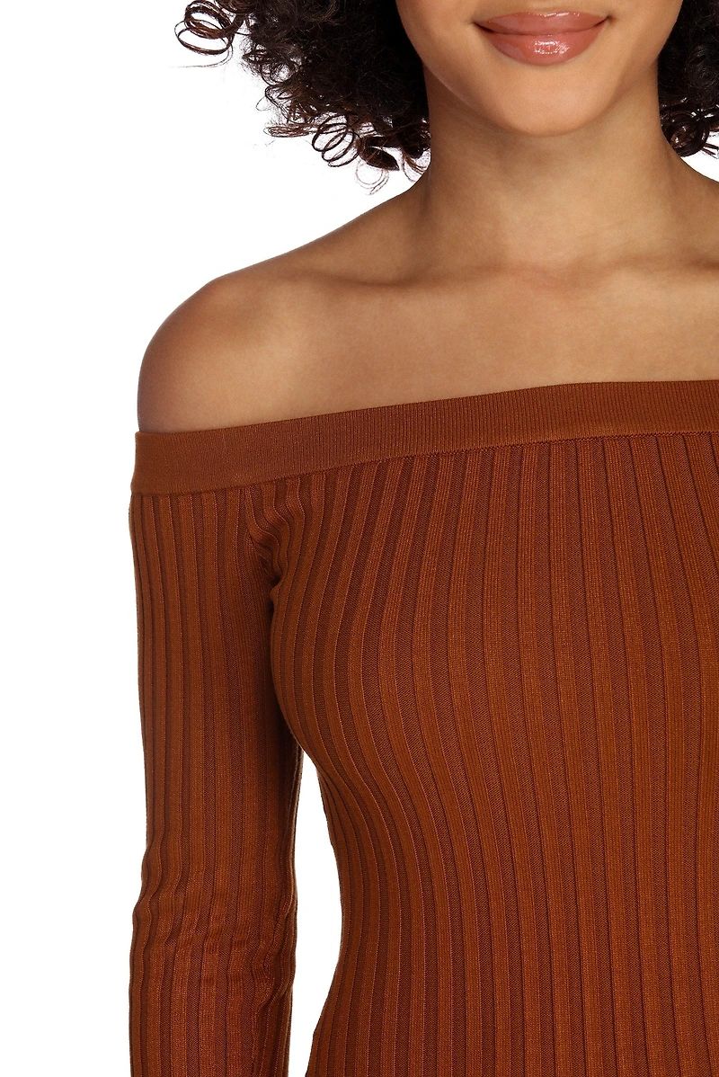 Spiced Up Knit Midi Dress