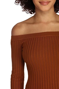 Spiced Up Knit Midi Dress