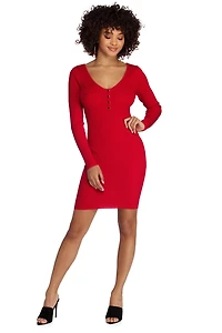 Always Committed Sweater Dress