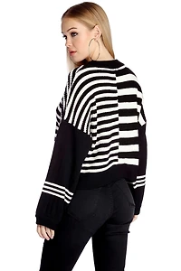 Stripe Life Long Sleeve Pullover
