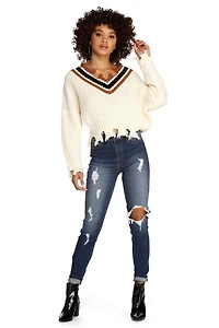 Best Style Varsity Striped Sweater