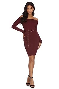 Stay Fab Belted Midi Dress