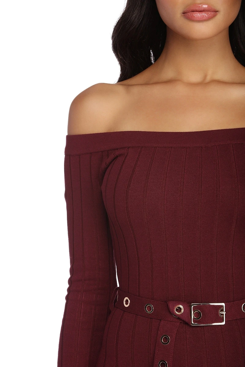 Stay Fab Belted Midi Dress