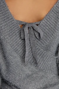 Unnecessary Ties Faux Wrap Sweater