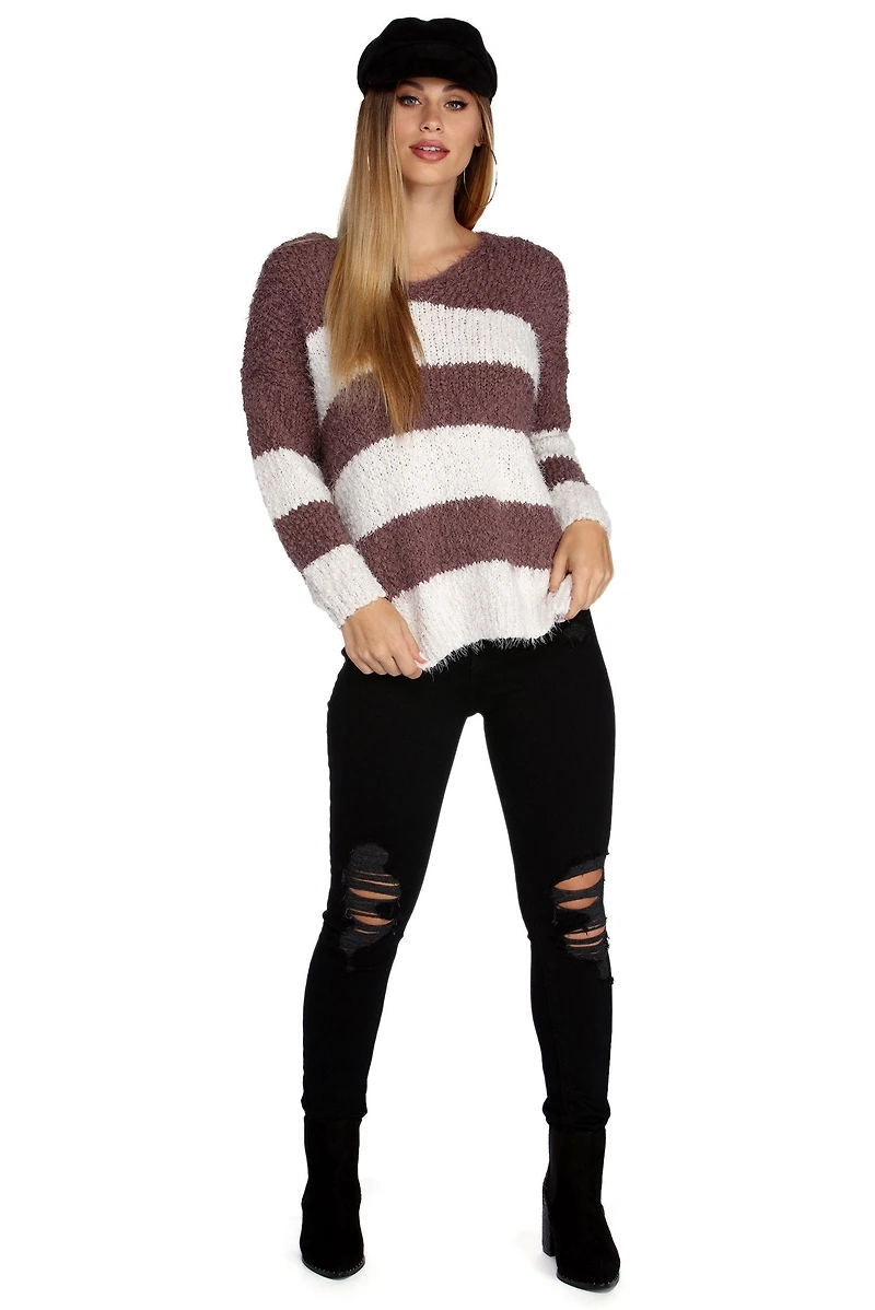 Sweetly Striped Cozy Sweater