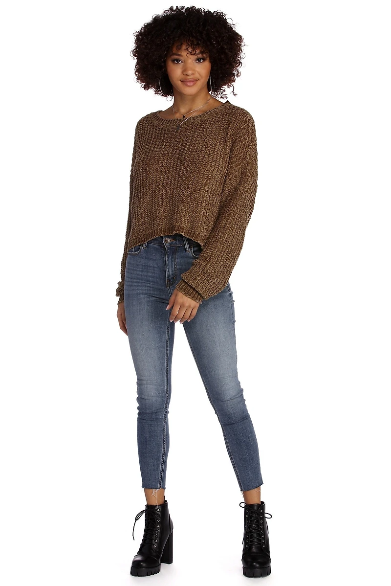 Flix And Chenille Pullover