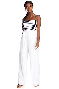 Nautical Babe Striped Crop Top