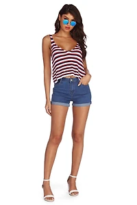 Americana Flow Striped Tank Top