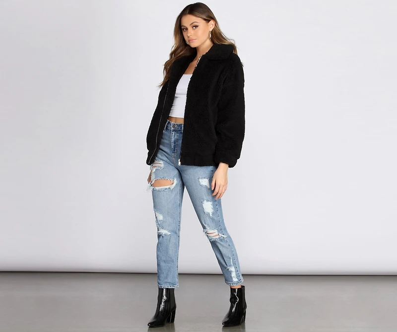 On It Over-sized Teddy Jacket