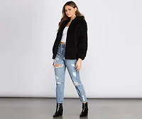 On It Over-sized Teddy Jacket