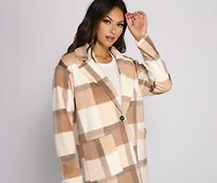 Plaid Perfection Long Coat