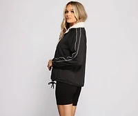 Trendy Nylon Faux Fur Reversible Jacket
