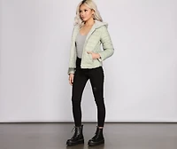 Faux Fur Reversible Puffer Jacket