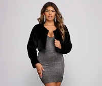 Luxe Faux Fur Cropped Jacket