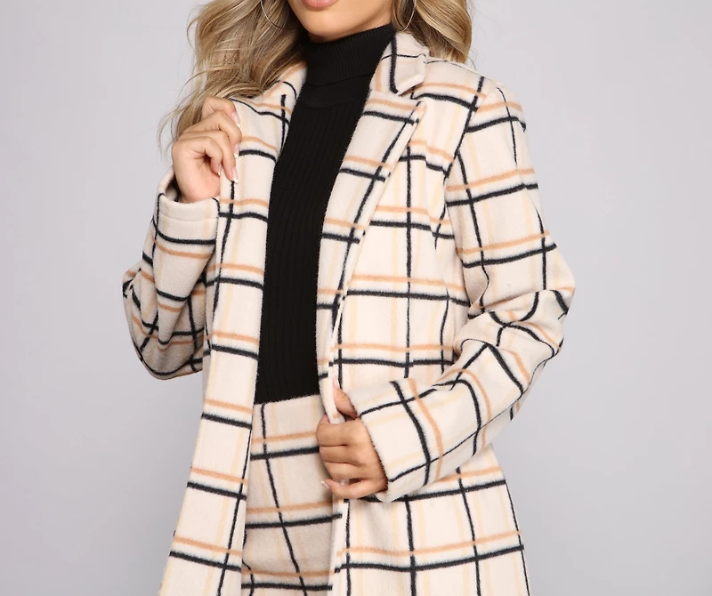 Keep It Check Plaid Coat