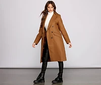 Major Trendsetter Faux Wool Long Coat