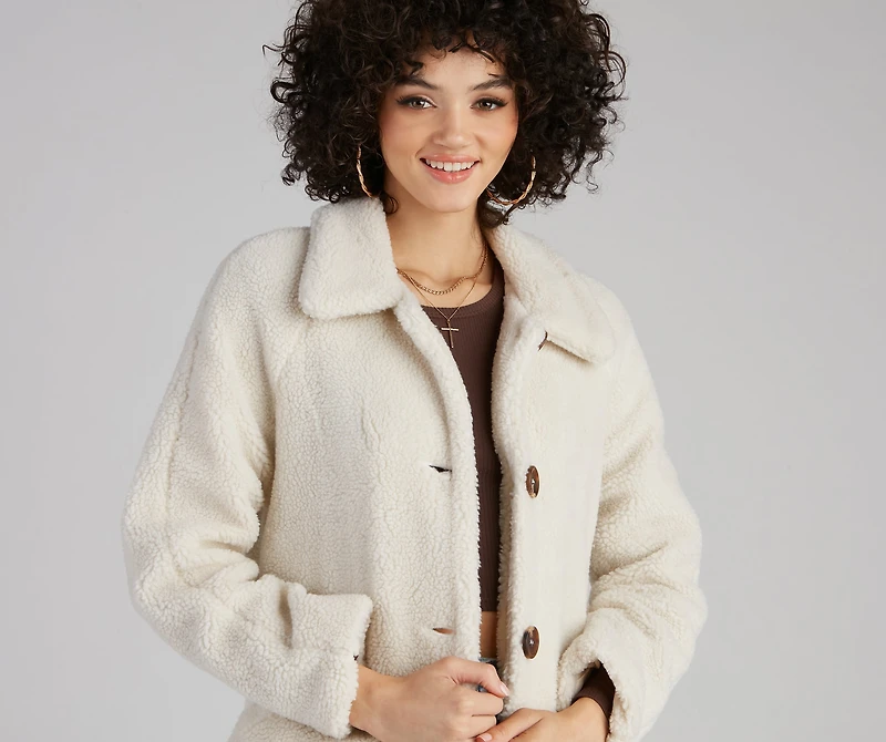 Cozy Season Long Sherpa Coat