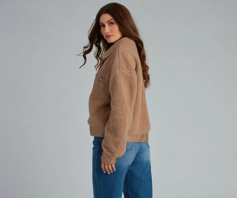 Cuddle Up Sherpa Knit Jacket