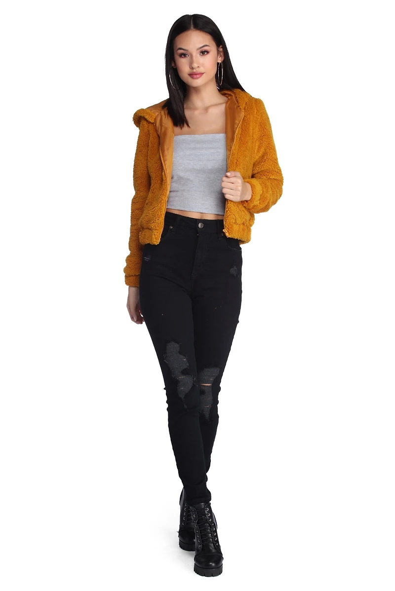 On The Outside Faux Fur Hoodie