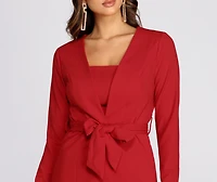 See You My Dreams Crepe Blazer