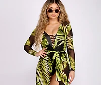 On Vacay Tropical Mesh Duster