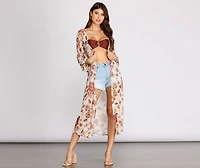 Fresh And Floral Mesh Duster