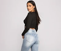 Falling For Basics Tie-Front Top