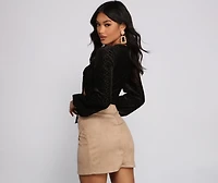 Feelin' Fierce Tie Front Top