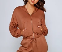Trendsetting Babe Zip-Up Hoodie