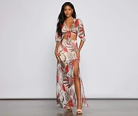 Tropic Dreams Tie Front Top