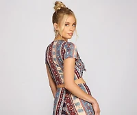 Wanderlust Beauty Tie Front Top
