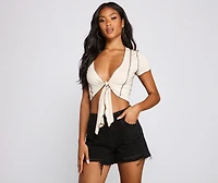 Caught On Trend Short Sleeve Top