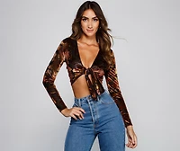 Alluringly Chic Tie-Front Top