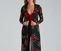 Blooming Beauty Floral Print Duster