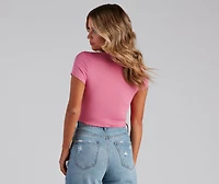 Casual And Trendy Tie-Front Top