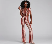Stylish Tribe Tie-Front Crop Top