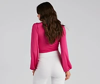 Smooth Moves Tie Front Top