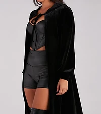 Halloween Velvet Cape With Hood