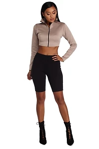 Zip On It Crop Top