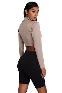 Zip On It Crop Top